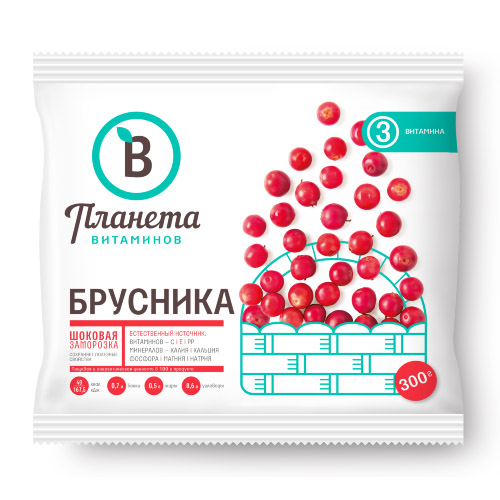 Брусника ЕДИМ ДОМА 300 гр. заморож.