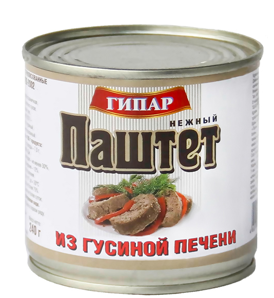 Паштет ГИПАР 240 гр. Нежный из гусиной печени