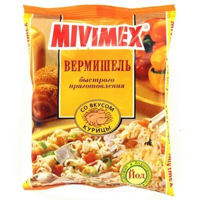 Вермишель б/п MIVIMEX 50 гр. Курица пак.
