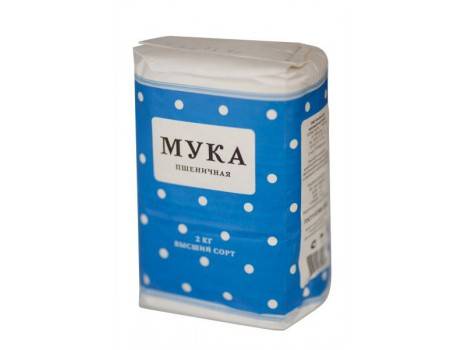 Мука пшеничная в/с Гост 2кг/6 рыбинская