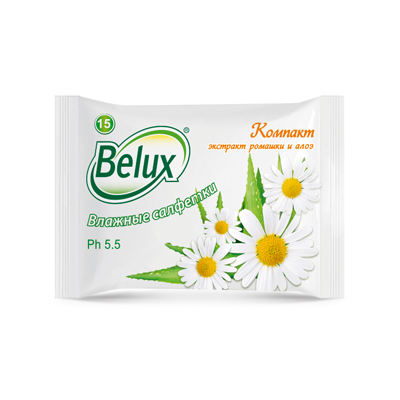 Влажные салфетки BELUX 15шт. Компакт