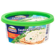 Сыр творожный ХОХЛАНД 140 гр. с зеленью пласт. уп.