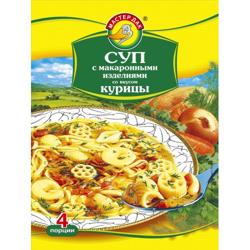 Суп б/п МАСТЕР ДАК 60 гр. Курица с макаронами пак.