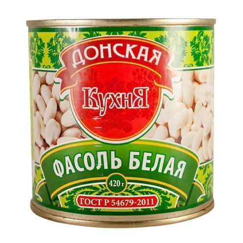 Фасоль белая ДОНСКАЯ КУХНЯ 420 мл. ж/б ГОСТ