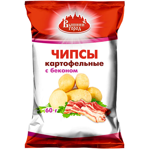 ЧИПСЫ Картофельные со Вкусом Бекона 60 г / Вышний город