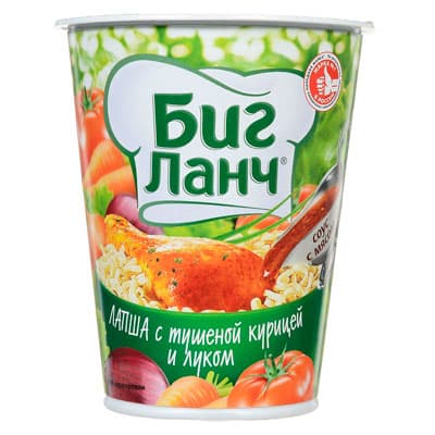 Лапша б/п БИГ ЛАНЧ 65 гр. Курица стак.