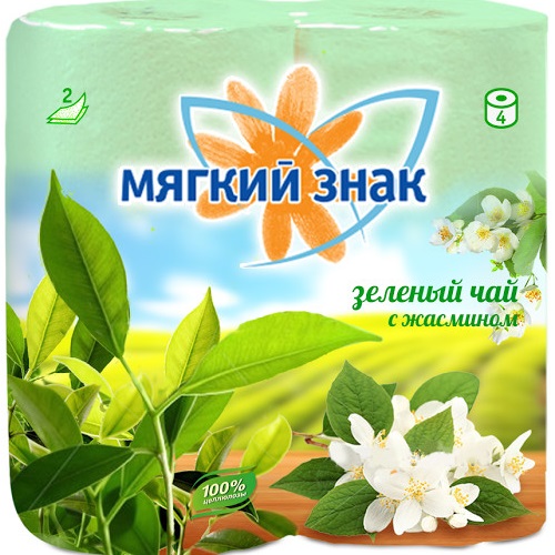 Туалетная бумага МЯГКИЙ ЗНАК Классик 2 сл. 4 шт.