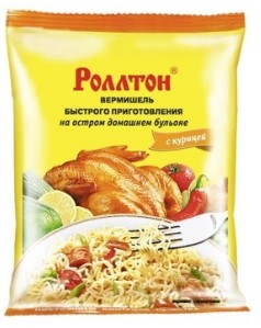 Вермишель б/п РОЛЛТОН 60 гр. Курица пак.