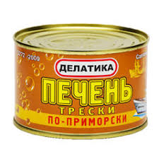 Печень трески ДЕЛАТИКА 230 гр. по-приморски №6