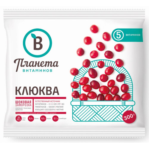 Клюква ЕДИМ ДОМА 300 гр. заморож.