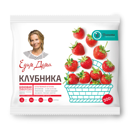 Клубника ЕДИМ ДОМА 300 гр. заморож.