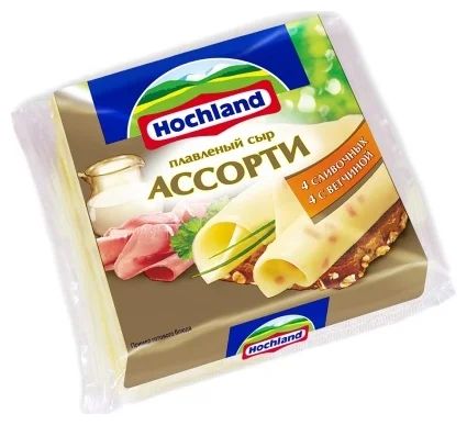 Сыр плавл. ХОХЛАНД 140 гр. Грибы, ветчина, сливочный круг, дольки
