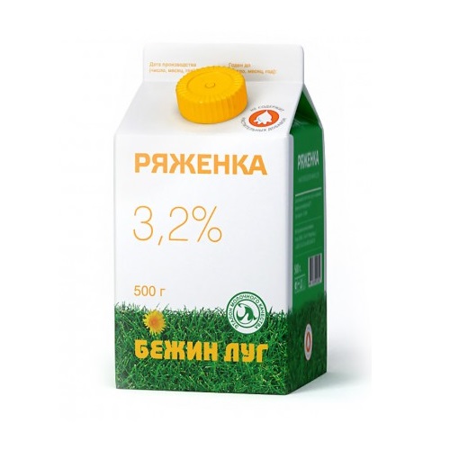 Ряженка 3,2% бежин луг 450 г пюр-пак