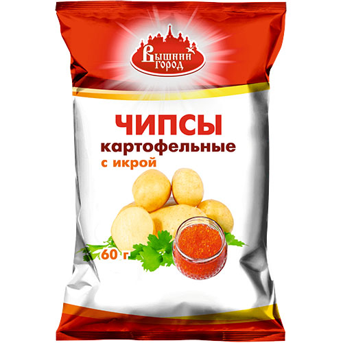 Чипсы картофельные со вкусом красной икры 60 г / вышний город