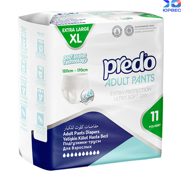 Подгузники-трусы для взрослых PREDO 11 шт. Размер XL