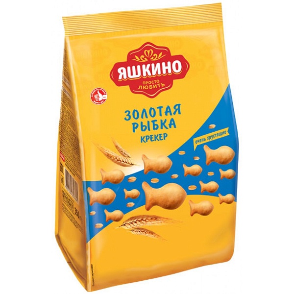 Крекер Яшкино 10х350г Золотая рыбка