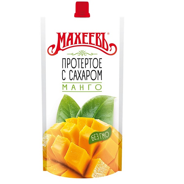 Ягоды протертые МАХЕЕВЪ 300 гр. Манго д/п