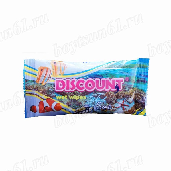 Салфетки влажные DISCOUNT 15 шт. бриз