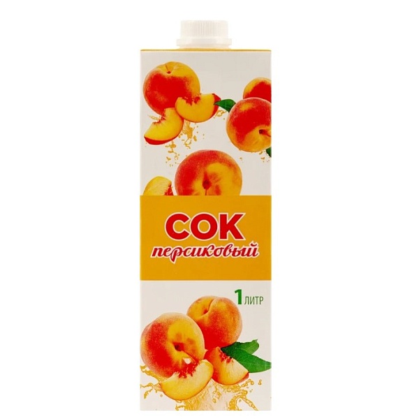 Сок "Ширококарамышский" персиковый 1л. ГОСТ 1/12шт.