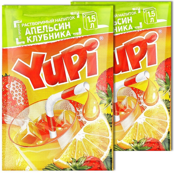 Напиток растворимый YUPI 12 гр. Апельсин, клубника