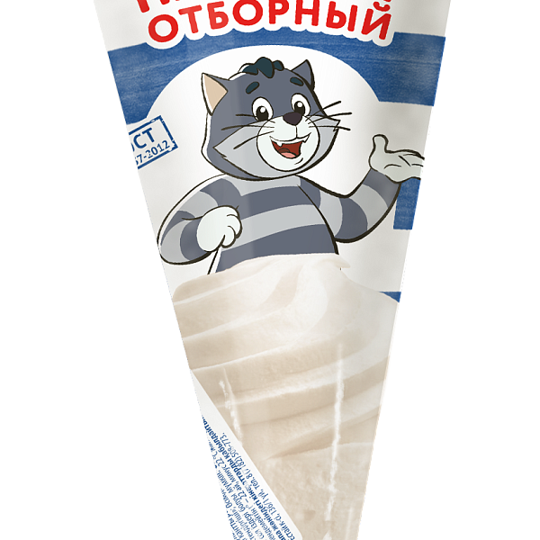 Мороженое ПРОСТОКВАШИНО 73 гр. 15% Рожок пломбир ванильный