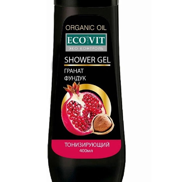 Гель для душа жен. ECO&VIT 400 мл. Тонизир. Гранат и Фундук