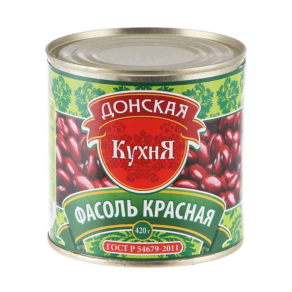 Фасоль красная ДОНСКАЯ КУХНЯ 420 мл. ж/б ГОСТ