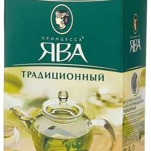 Чай зел. лист. ПРИНЦЕССА ЯВА 100 гр. Традиционный карт. кор.