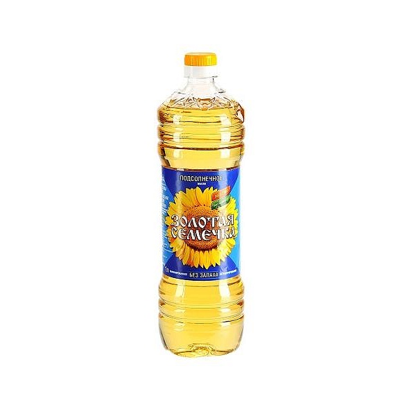 Масло подсолнечное раф. ЗОЛОТАЯ СЕМЕЧКА 1л.