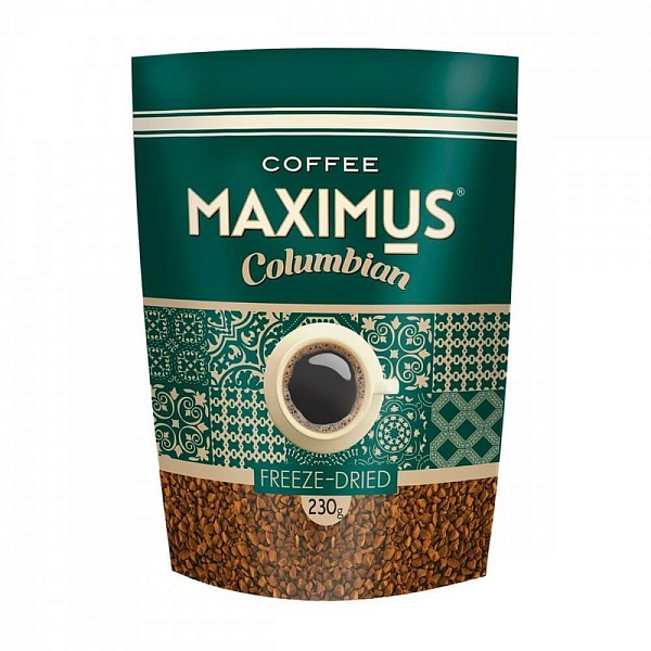 Кофе раств. MAXIMUS 230 гр. Колумбия с ложкой д/п