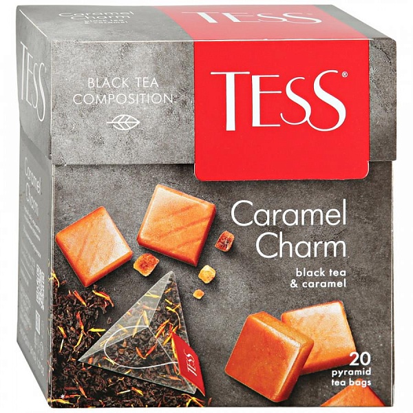 Чай черн. пак. TESS 36 гр. 20 пак. Карамел Шарм с/я карт. кор.