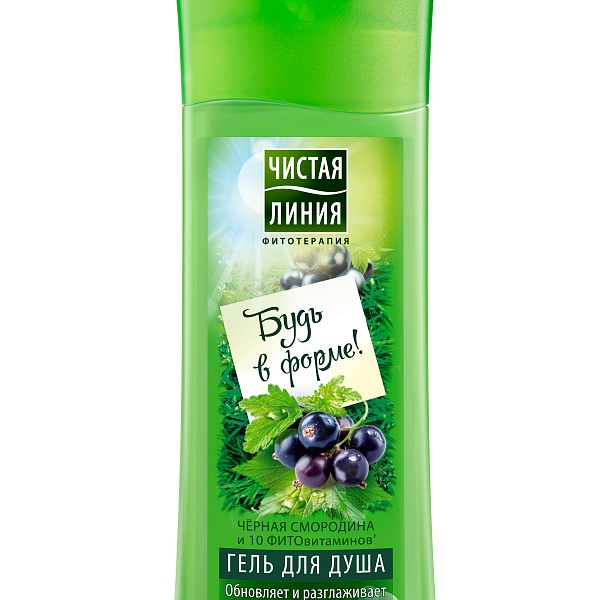 Гель д/душа ЧИСТАЯ ЛИНИЯ 250мл черная смородина-мята