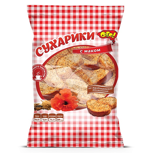 Сухари с маком 250гр. (ОСП Вологодское)