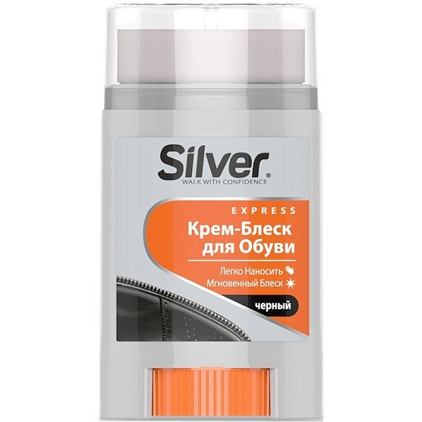 Крем-блеск для обуви SILVER Comfort 50 мл. Черный