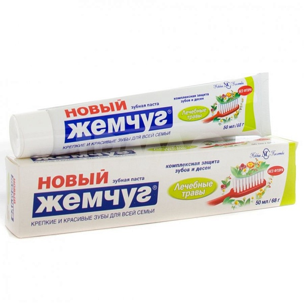 Зубная паста НОВЫЙ ЖЕМЧУГ 50 мл. Лечебные травы