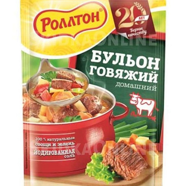 Бульон РОЛЛТОН 90 гр. Говяжий (ОСП Кемеровское)