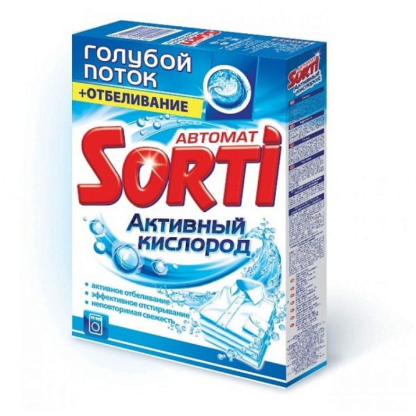 Стиральный порошок СОРТИ 350гр ручная стирка Активный кислород