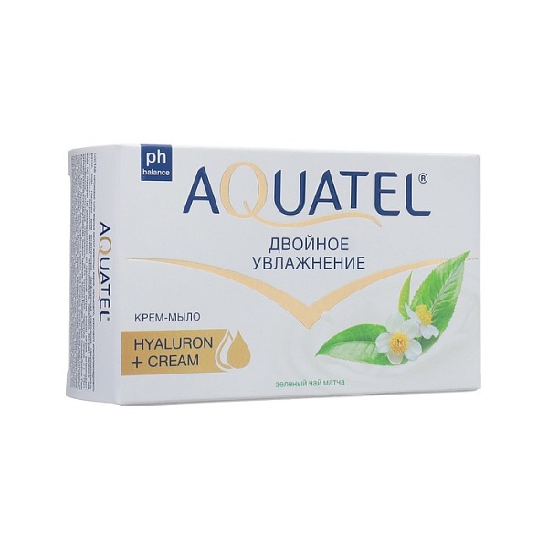 Крем-мыло AQUATEL 90 гр. Твердое Зеленый чай матча