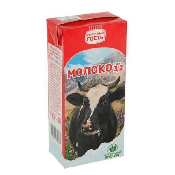 Молоко МОЛОЧНЫЙ ГОСТЬ 1 л. 3,2% ультрапаст. ТБА