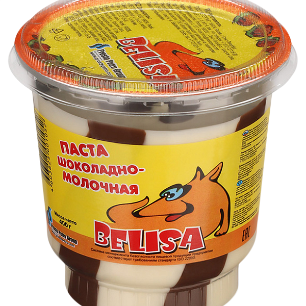 Шоколадно-молочная паста БЕЛИСА ДУО 400 г пластик /12