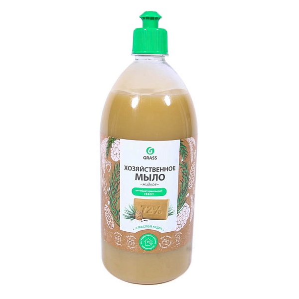 Мыло хозяйственное жидкое GRASS Milana 1 л. Кедр
