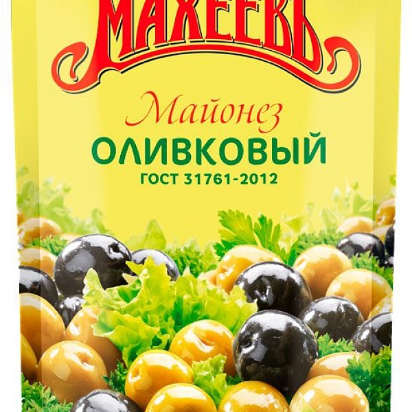 Майонез МАХЕЕВ 770гр оливковый 50,5% /дой-пак