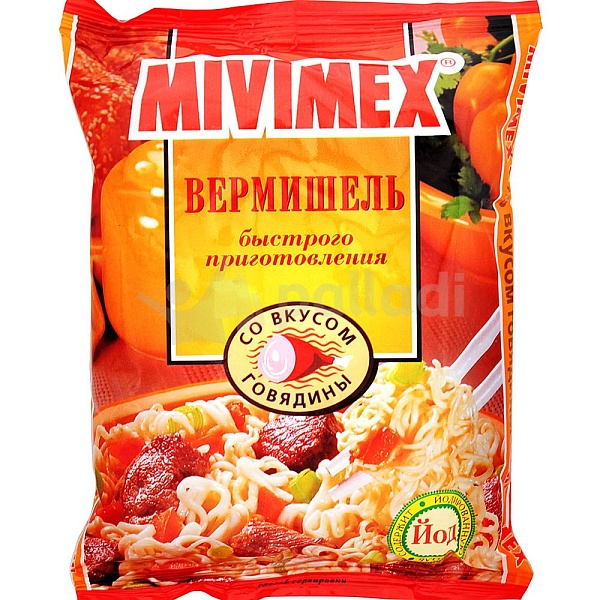 Вермишель б/п MIVIMEX 50 гр. Говядина пак.