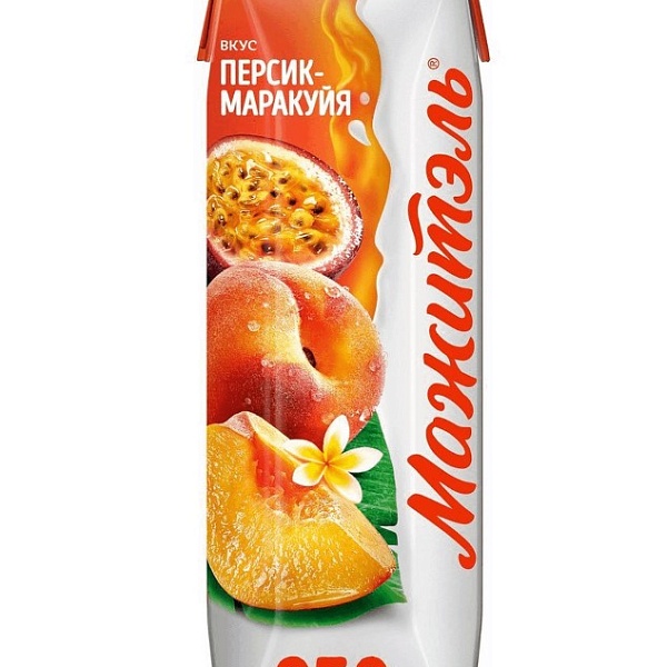 Фруктово молочный коктейль МАЖИТЕЛЬ 950гр Персик - маракуйя ж.0,05%
