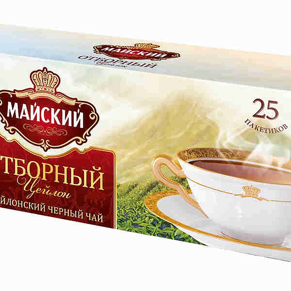 Чай черн. пак. МАЙСКИЙ 50 гр. 25 пак. Отборный с/я карт. кор.