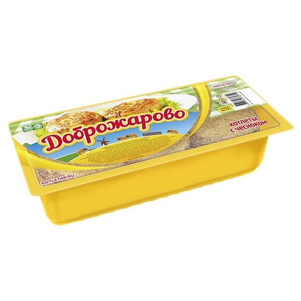 Котлеты заморож. ДОБРОЖАРОВО 420 гр. С чесноком