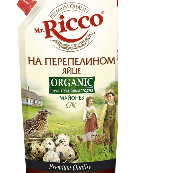 Майонез Mr. Ricco 220 мл. 67% Перепелиное яйцо Organic д/п